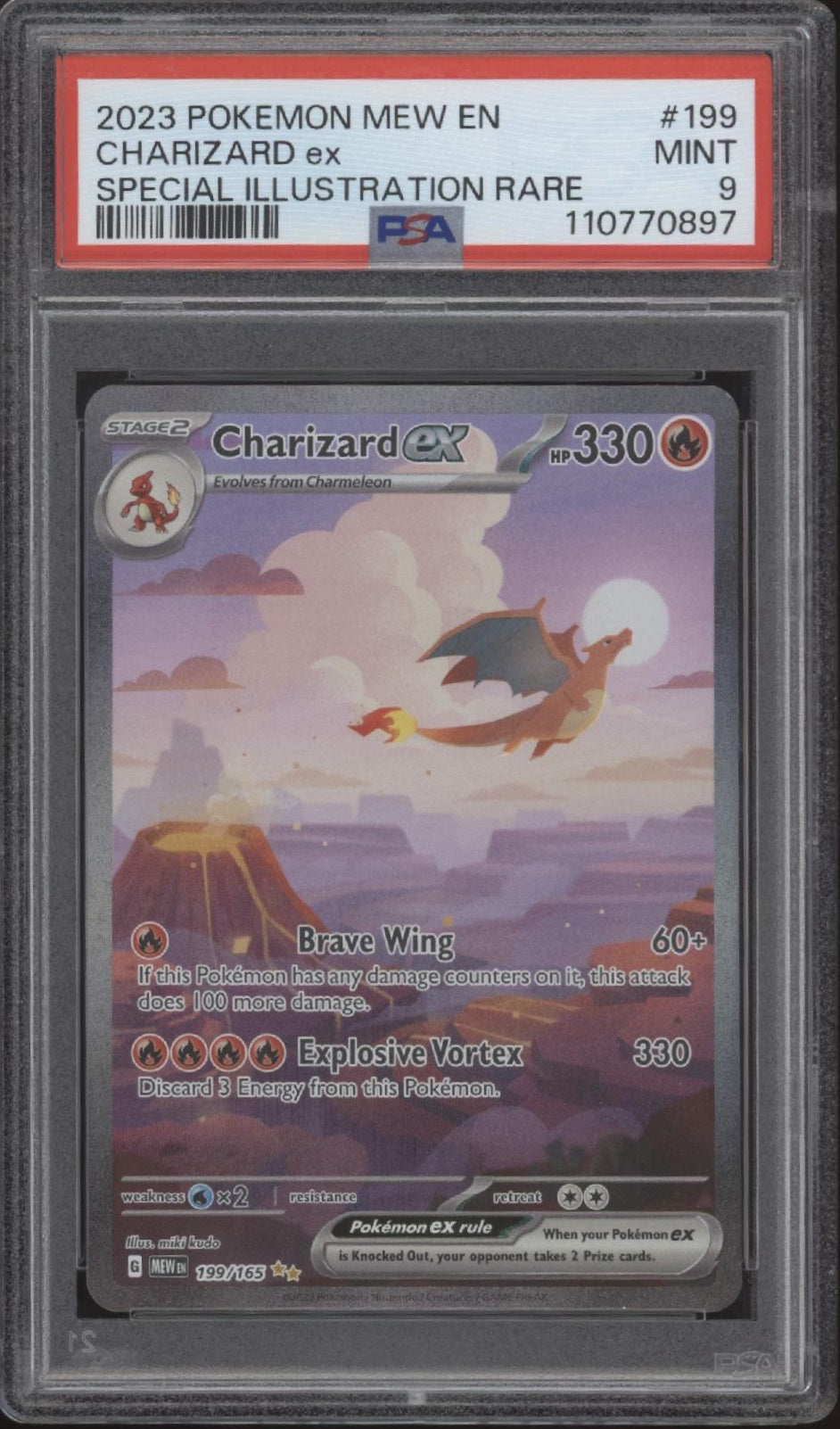 Charizard ex Pokemon 151 Special Illustration Rare #199 PSA 9 #1