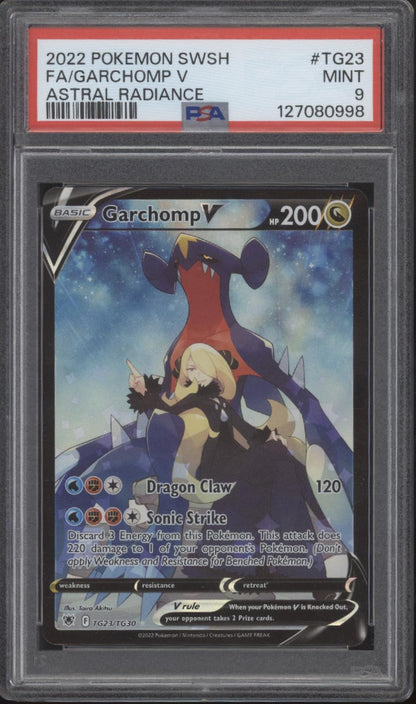 Garchomp V Pokemon Astral Radiance Full Art #TG23 PSA 9