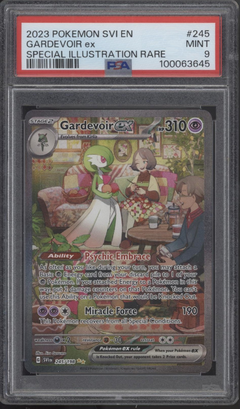 Gardevoir ex Pokemon Scarlet & Violet Special Illustration Rare #245 PSA 9