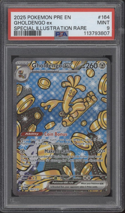 Gholdengo ex Pokemon Prismatic Evolutions Special Illustration Rare #164 PSA 9 #2