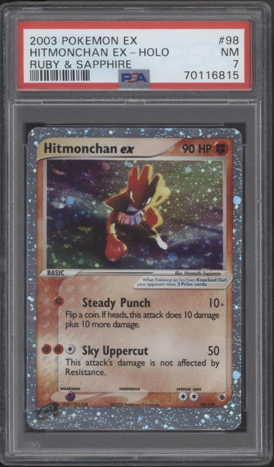 Hitmonchan ex Pokemon Ruby & Sapphire #98 PSA 7