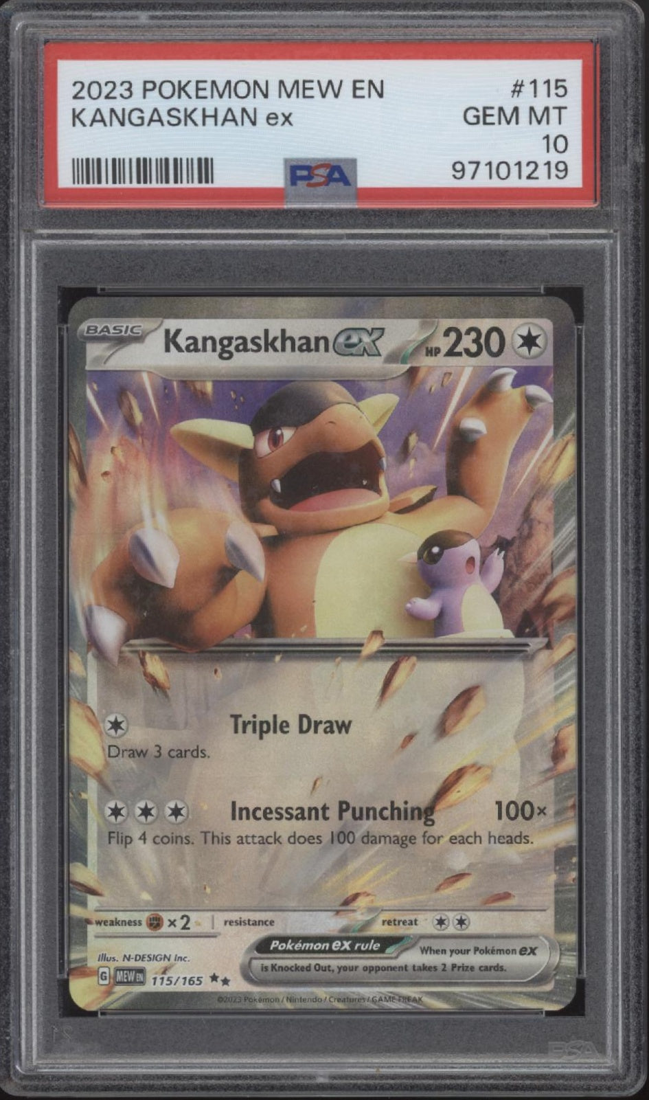Kangaskhan ex Pokemon 151 #115 PSA 10