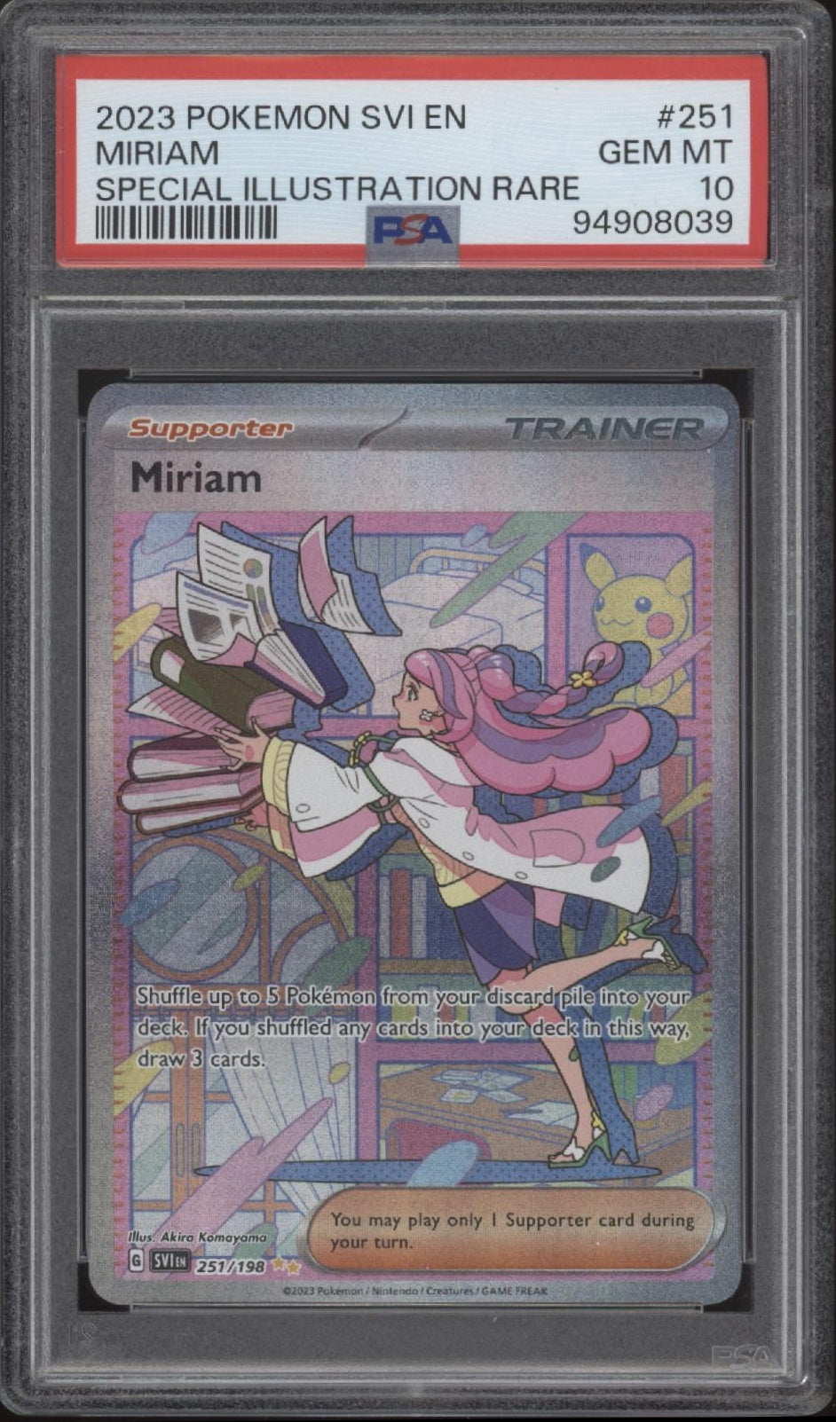 Miriam Pokemon Scarlet & Violet Special Illustration Rare #251 PSA 10
