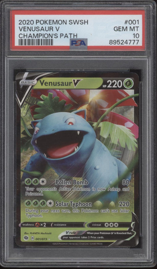 Venusaur V Pokemon Champion's Path #001 PSA 10