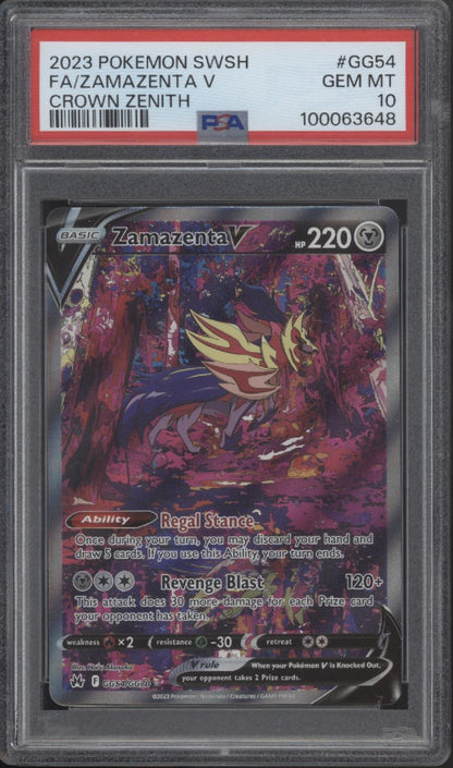 Zamazenta V Pokemon Crown Zenith Full Art #GG54 PSA 10