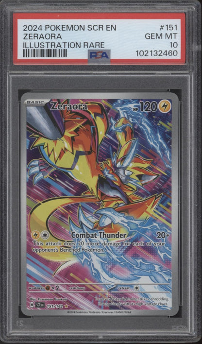 Zeraora Pokemon Stellar Crown Illustration Rare #151 PSA 10