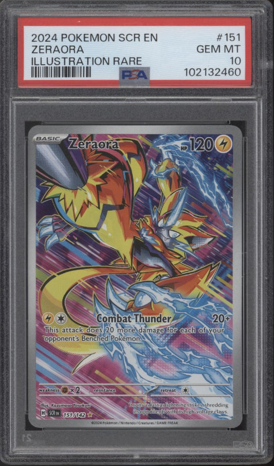 Zeraora Pokemon Stellar Crown Illustration Rare #151 PSA 10