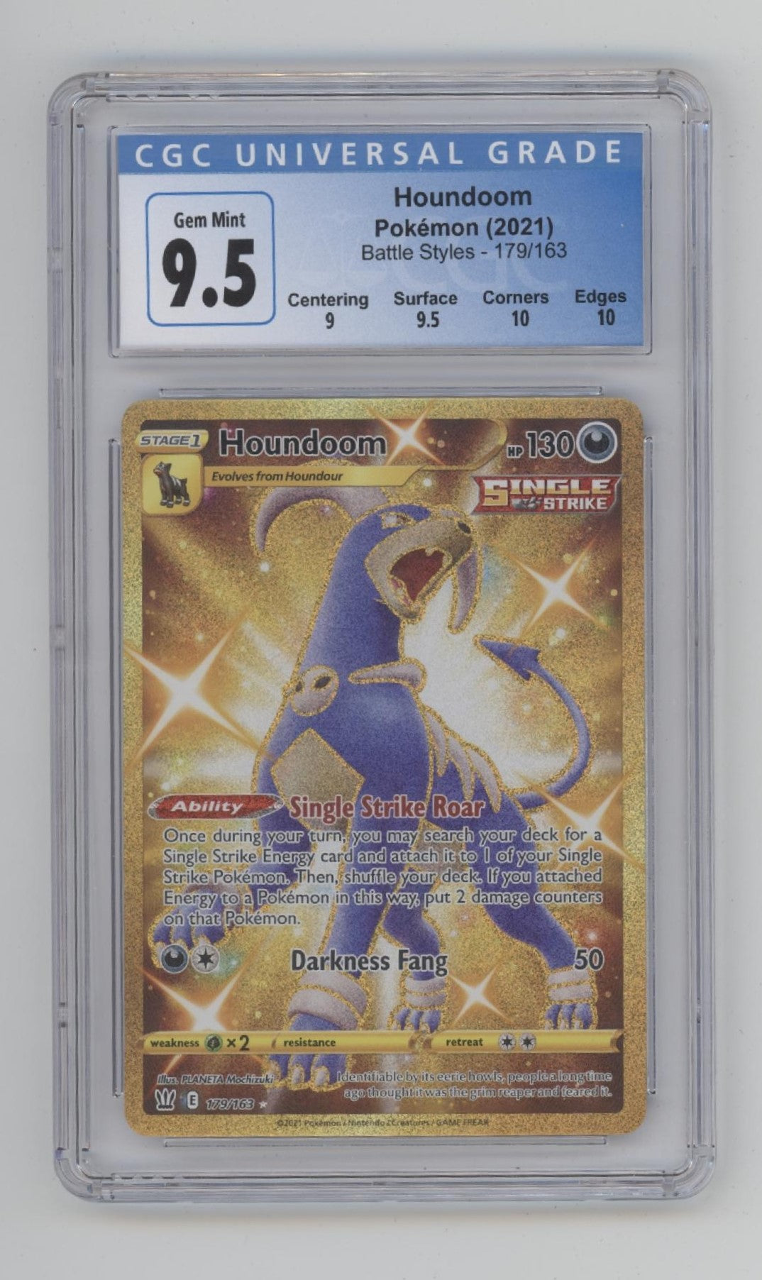 Houndoom Pokemon Battle Styles #179 CGC 9.5