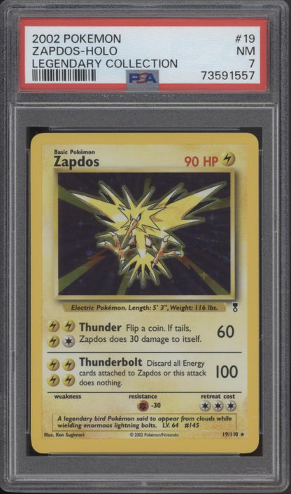 Zapdos Pokemon Legendary Collection Holo #19 PSA 7
