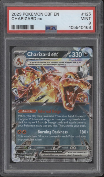 Charizard ex Pokemon Obsidian Flames #125 PSA 9