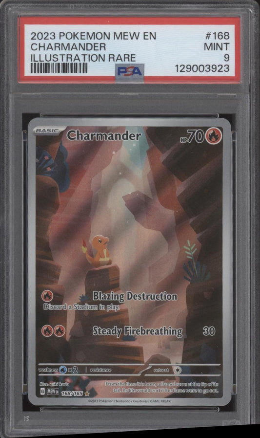 Charmander Pokemon 151 Illustration Rare #168 PSA 9