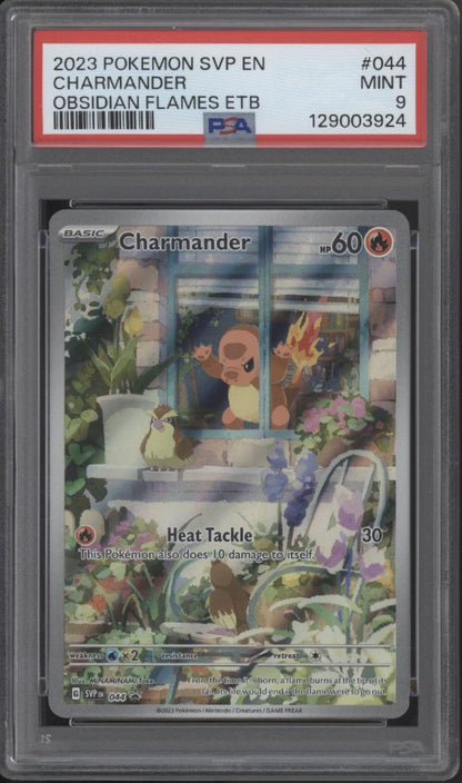 Charmander Pokemon Obsidian Flames Elite Trainer Box #044 PSA 9