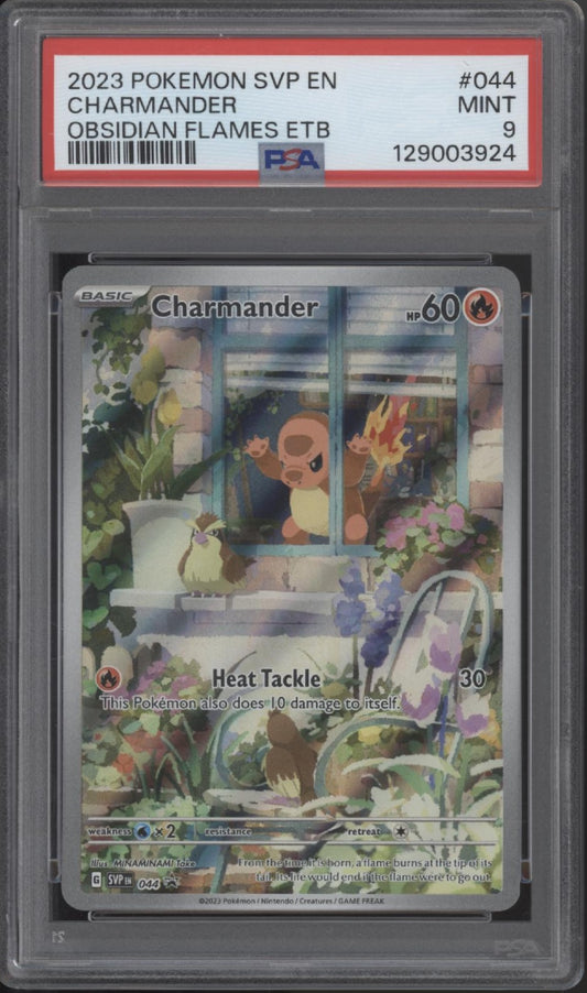 Charmander Pokemon Obsidian Flames Elite Trainer Box #044 PSA 9