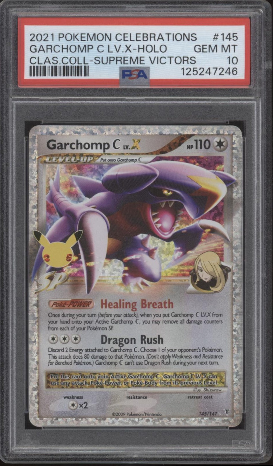 Garchomp C Lv. X Pokemon Celebrations Classic Coll Supreme Victors Holo PSA 10