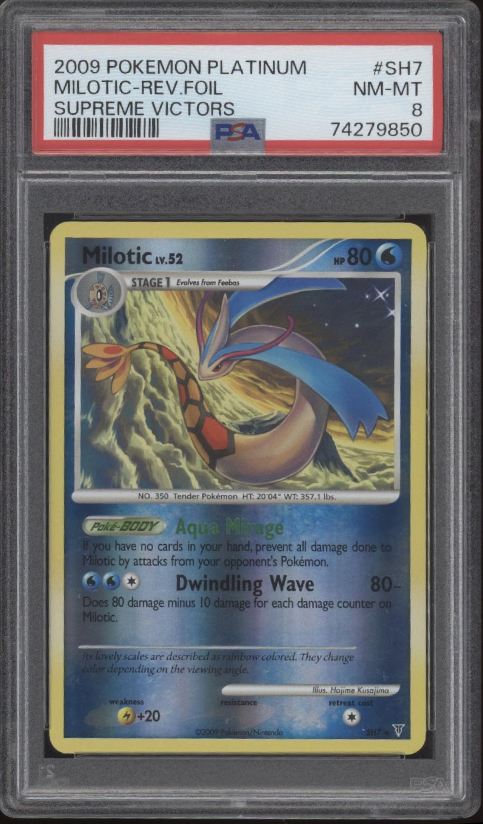 Milotic Pokemon Supreme Victors Reverse Holo #SH7 PSA 8