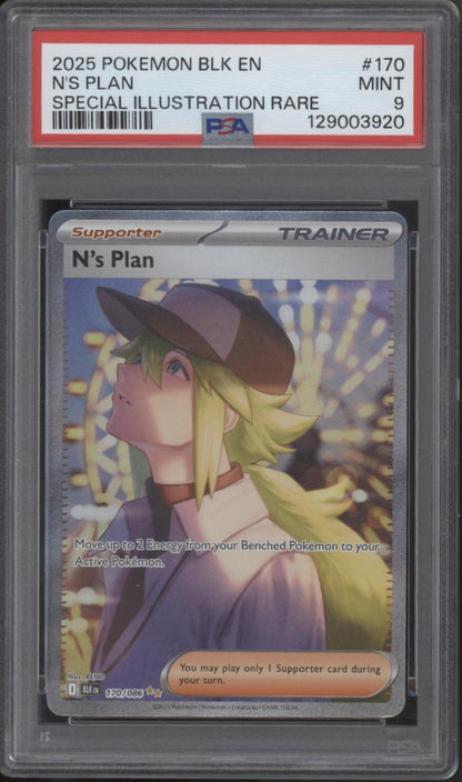 N's Plan Pokemon Black Bolt Special Illustration Rare #170 PSA 9