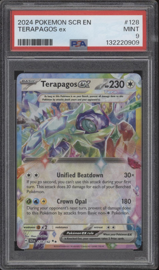Terapagos ex Pokemon Stellar Crown #128 PSA 9