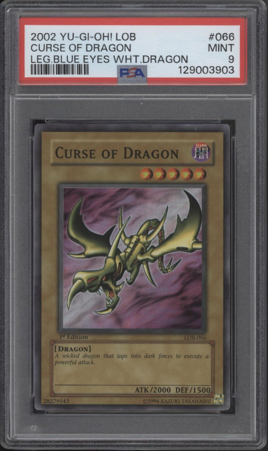 Curse of Dragon Yu-Gi-Oh! Legend of Blue-Eyes White Dragon #066 PSA 9