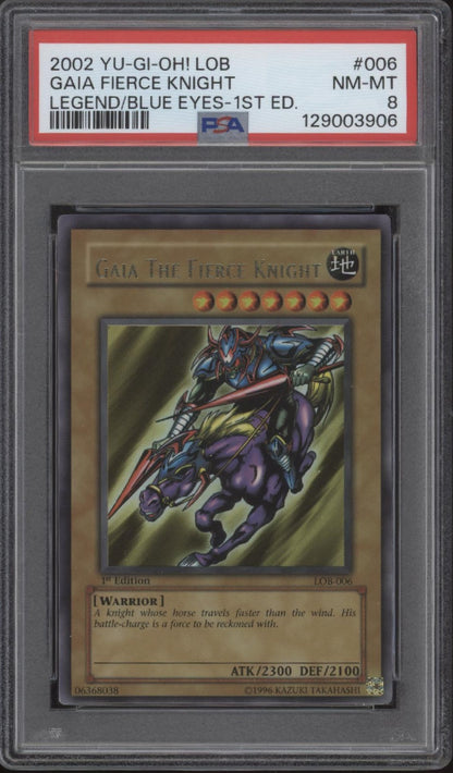 Gaia Fierce Knight Yu-Gi-Oh! Legend of Blue-Eyes White Dragon 1st Ed PSA 8 #2