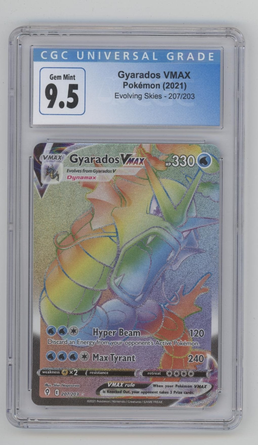Gyarados VMAX Pokemon Evolving Skies CGC 9.5