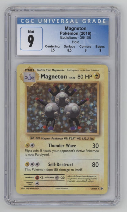 Magneton Pokemon Evolutions Holo #38 CGC 9