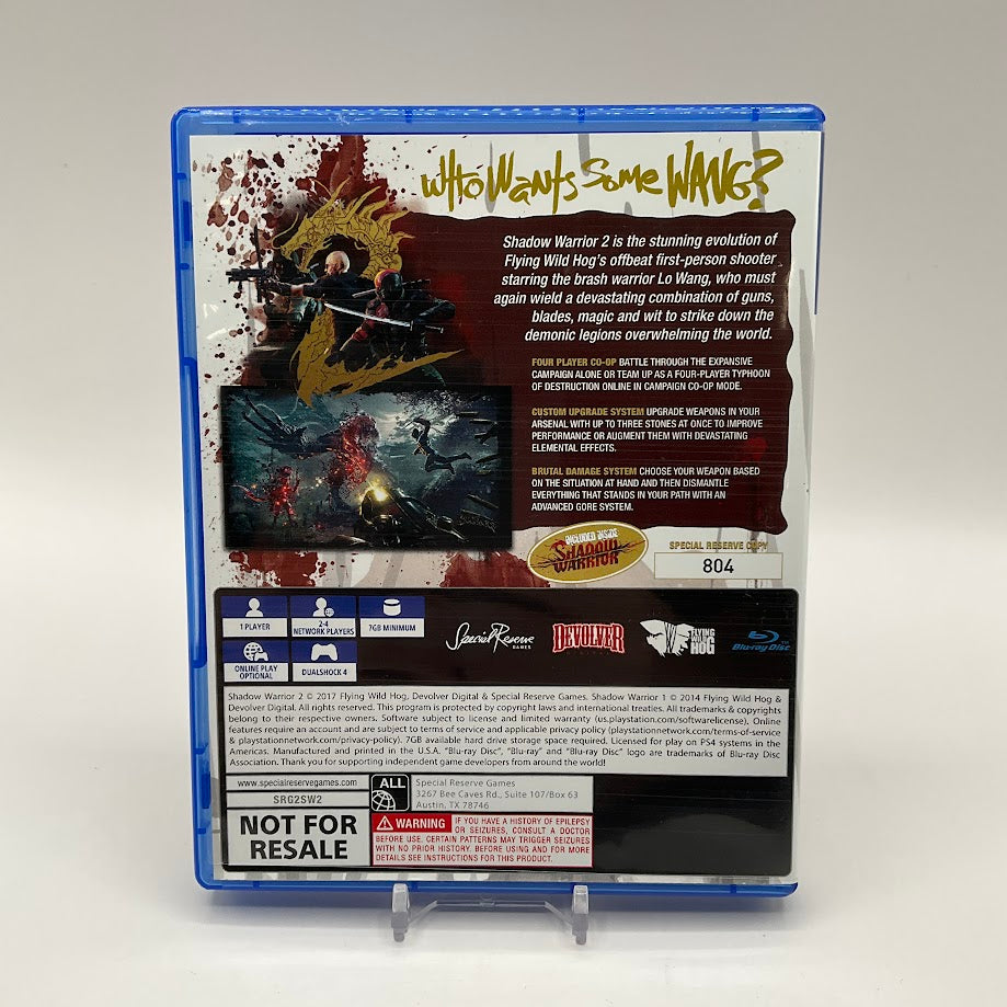 Shadow Warrior 2 Special Reserve Playstation 4