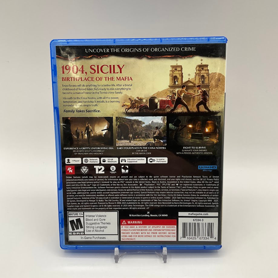 Mafia: The Old Country Playstation 5