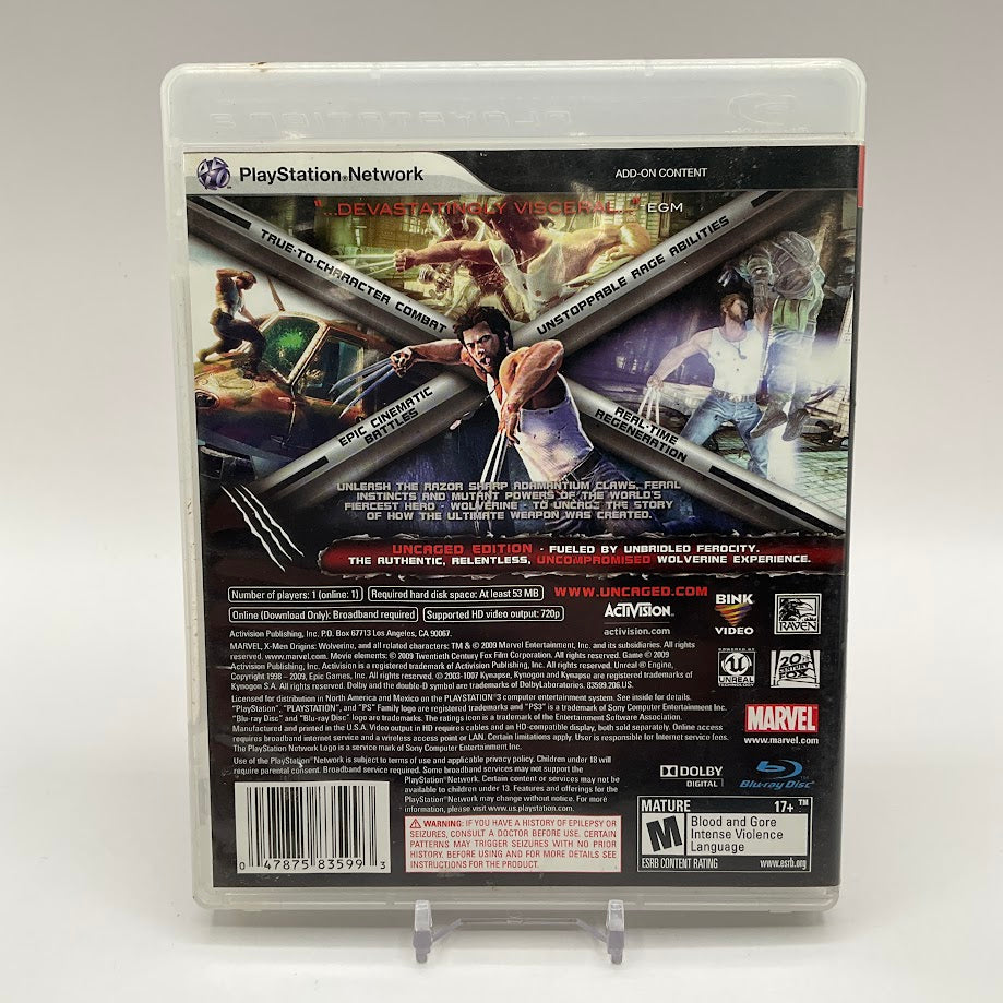 X-Men Origins: Wolverine Playstation 3
