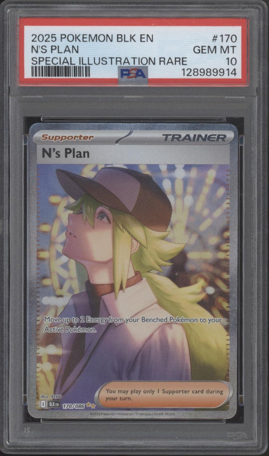 N's Plan Pokemon Black Bolt Special Illustration Rare #170 PSA 10