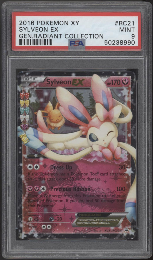 Sylveon ex Pokemon Generations Radiant Collection #RC21 PSA 9