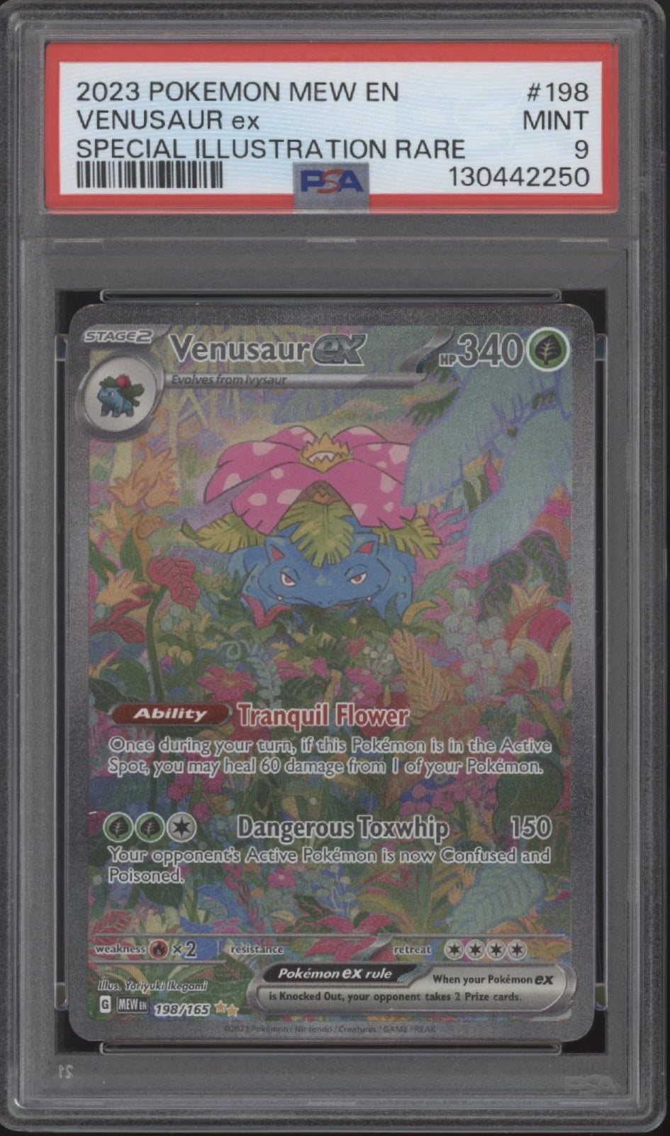 Venusaur ex Pokemon 151 Special Illustration Rare #198 PSA 9