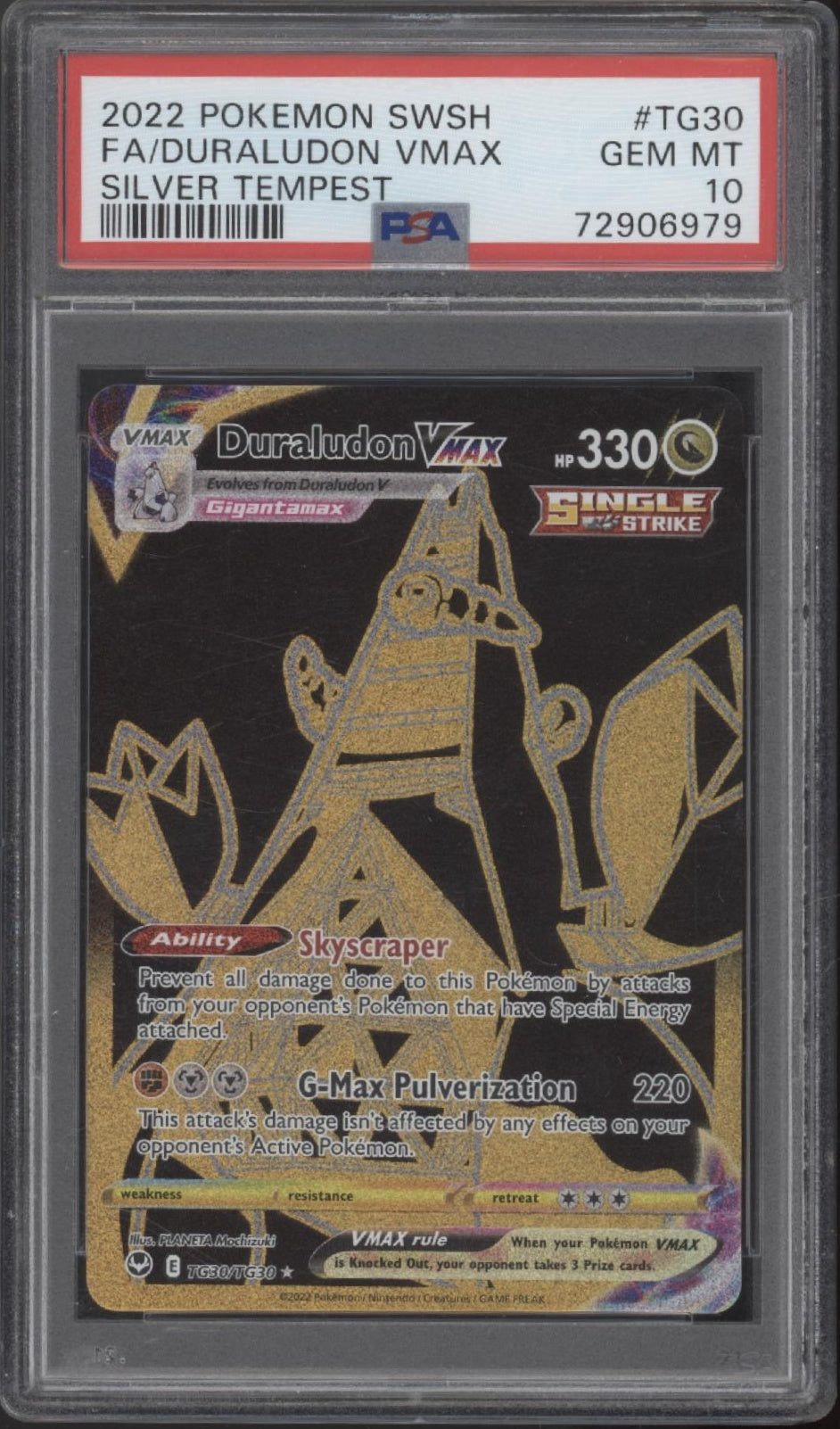 Duraludon VMAX Pokemon Silver Tempest Full Art #TG30 PSA 10