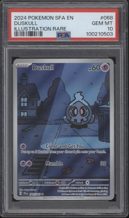 Duskull Pokemon Shrouded Fable Illustration Rare #068 PSA 10