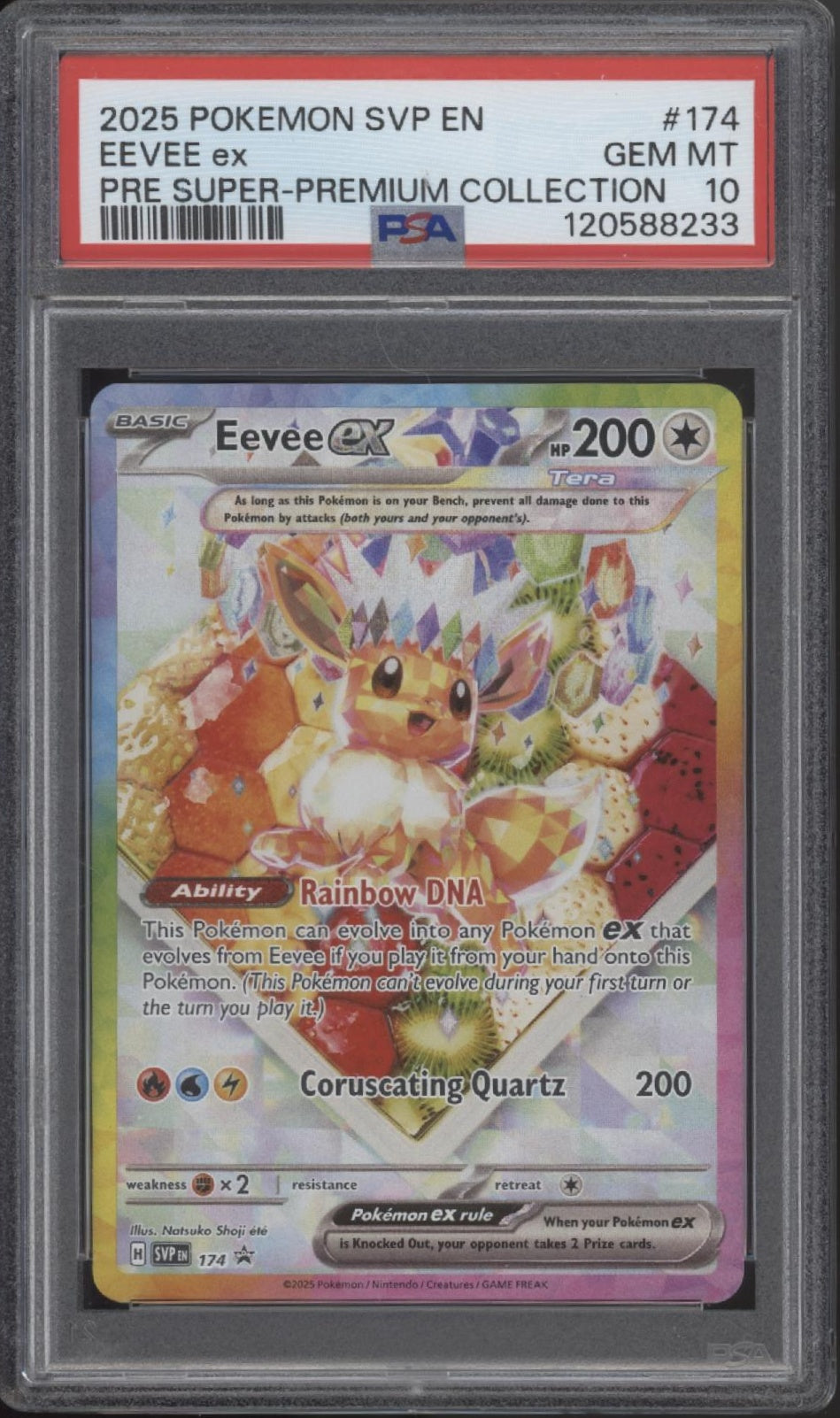 Eevee ex Pokemon Pre Super Premium Collection #174 PSA 10