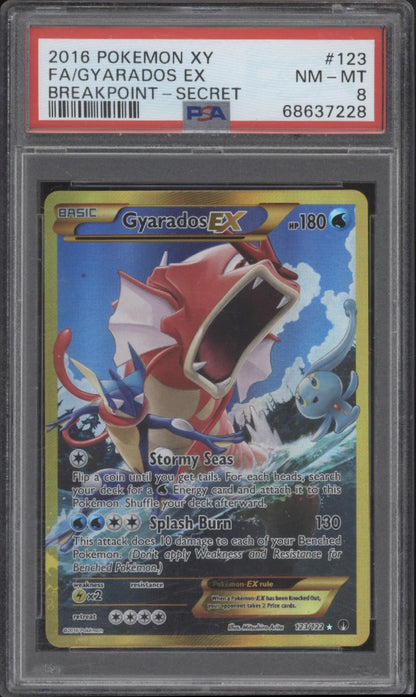 Gyarados ex Pokemon Breakpoint Secret Full Art #123 PSA 8