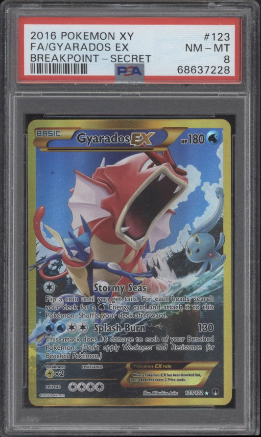 Gyarados ex Pokemon Breakpoint Secret Full Art #123 PSA 8