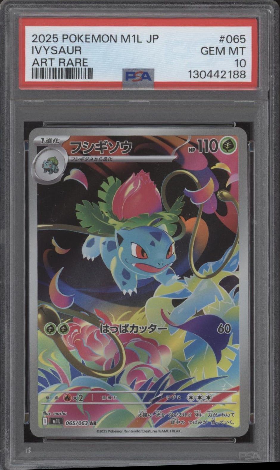 Ivysaur Pokemon Mega Brave Art Rare Japanese #065 PSA 10