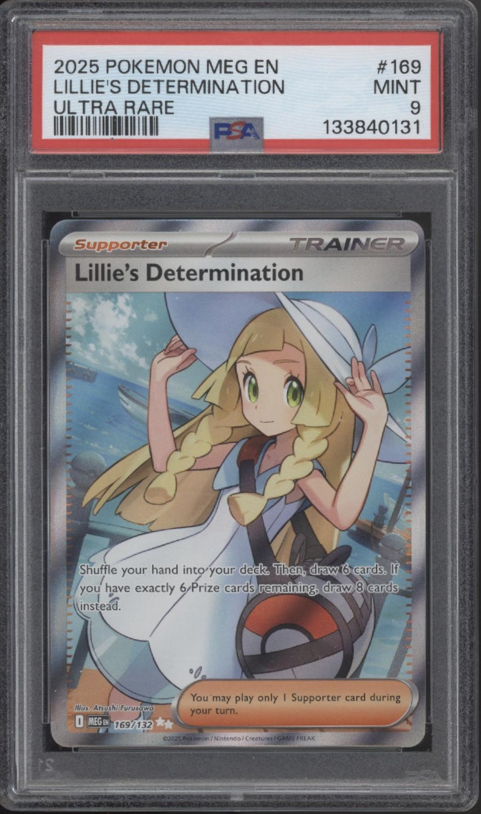 Lillie's Determination Mega Evolution Ultra Rare #169 PSA 9