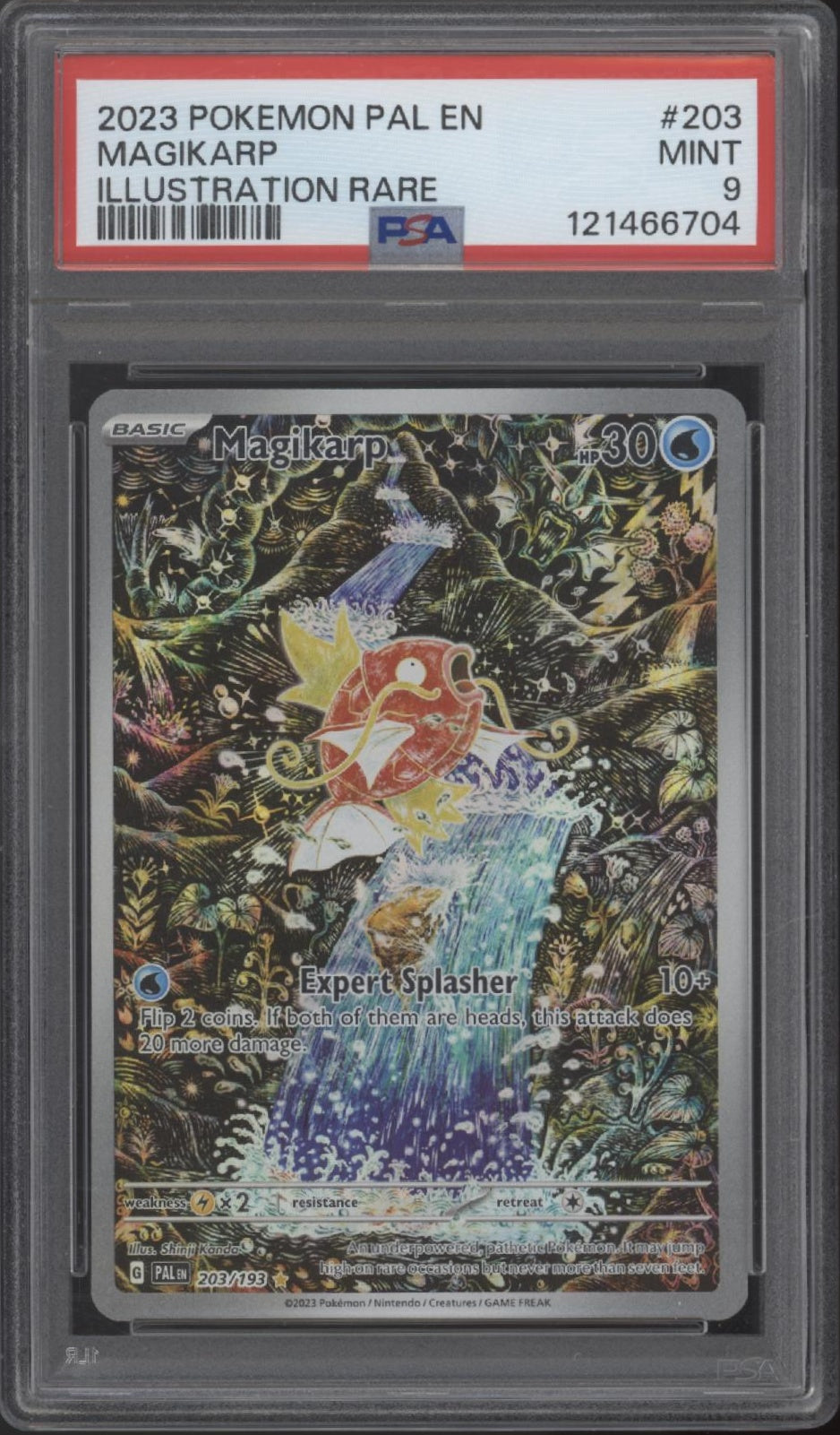 Magikarp Pokemon Paldean Fates Illustration Rare #203 PSA 9