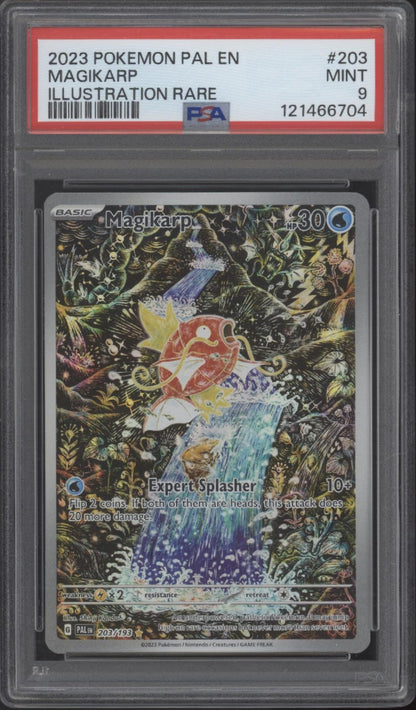Magikarp Pokemon Paldean Fates Illustration Rare #203 PSA 9