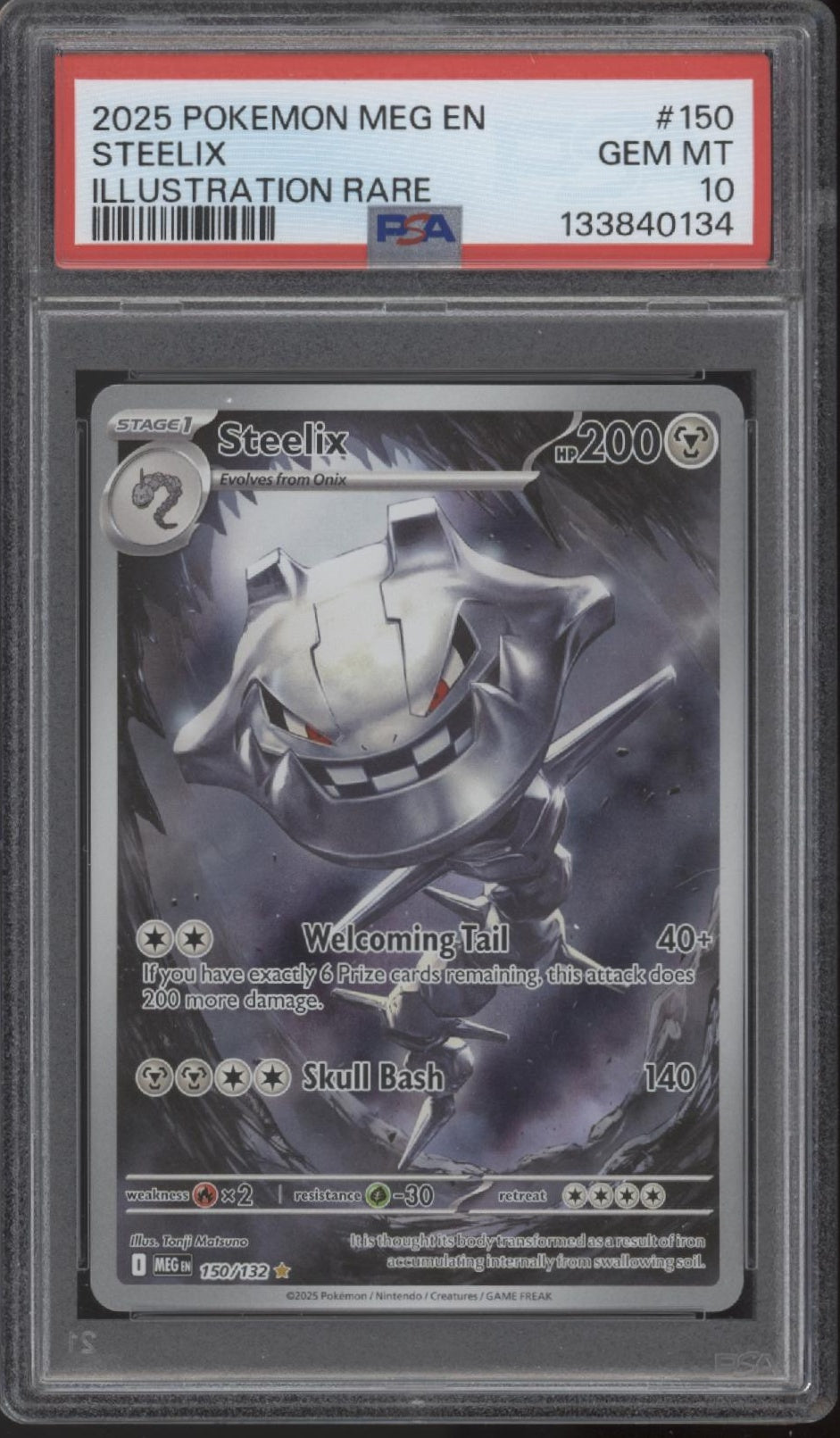 Steelix Pokemon Mega Evolution Illustration Rare #150 PSA 10