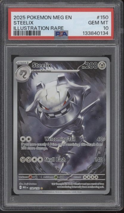 Steelix Pokemon Mega Evolution Illustration Rare #150 PSA 10