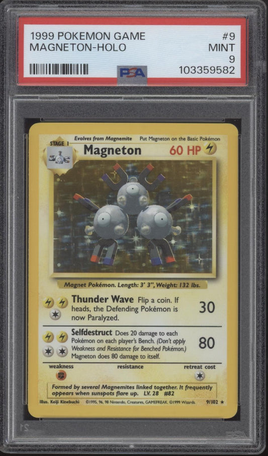 Magneton Pokemon Base Set Holo #9 PSA 9