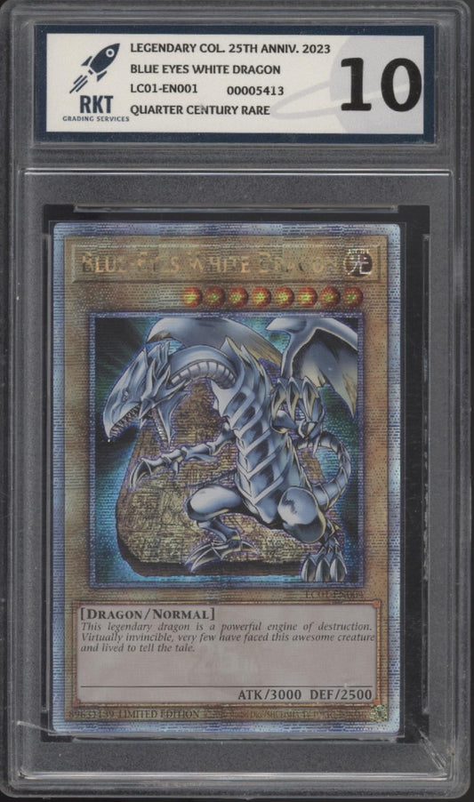 Blue-Eyes White Dragon Yu-Gi-Oh! LC01 Quarter Century Rare #EN001 RKT 10