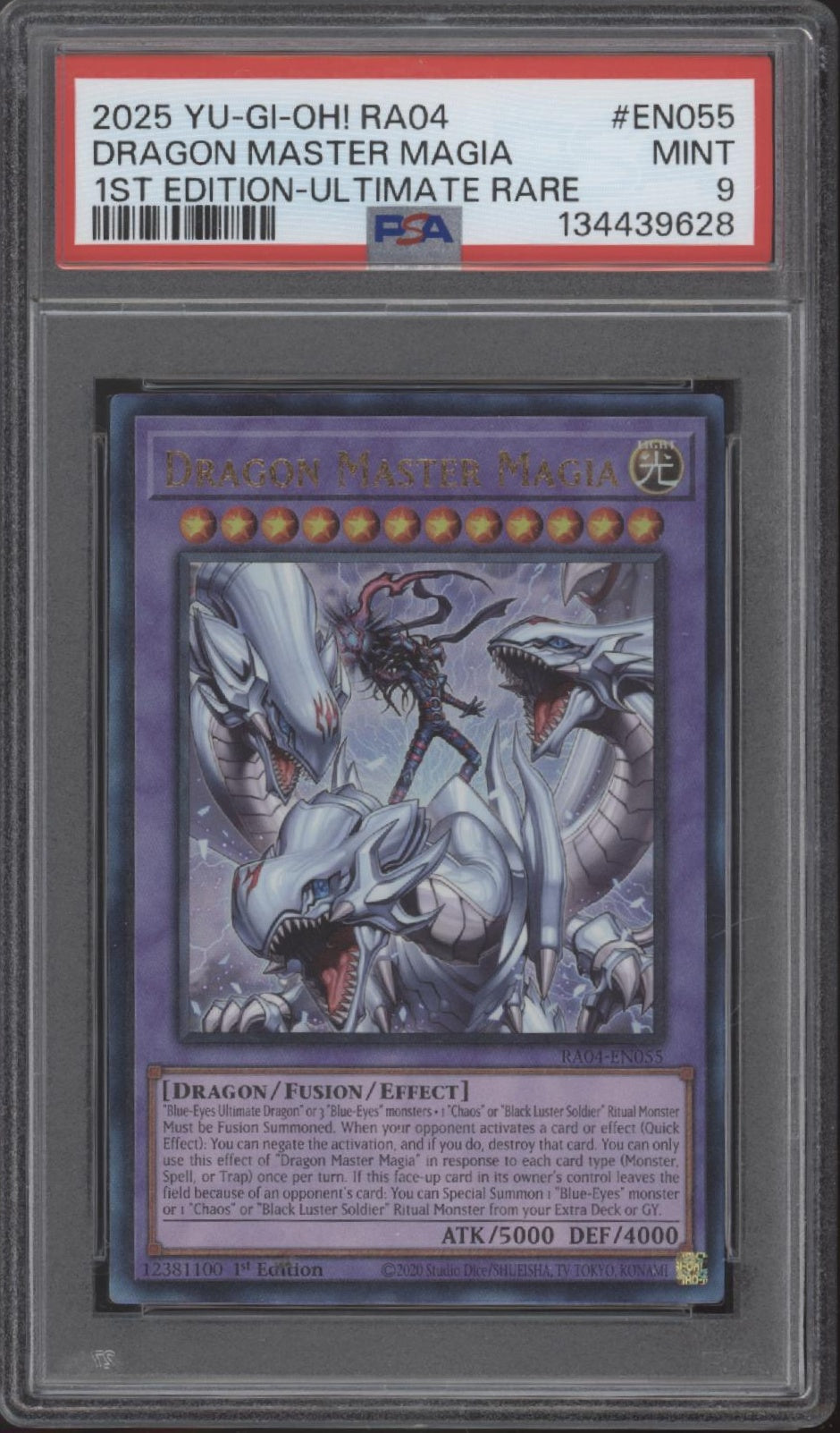 Dragon Master Magia Yu-Gi-Oh! RA04 1st Edition Ultimate Rare #EN055 PSA 9