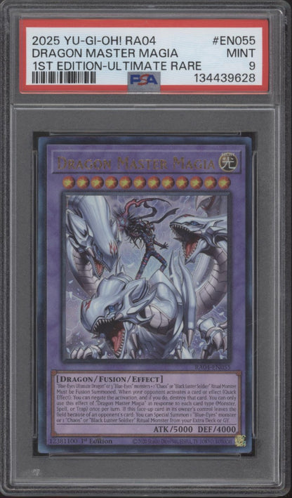 Dragon Master Magia Yu-Gi-Oh! RA04 1st Edition Ultimate Rare #EN055 PSA 9