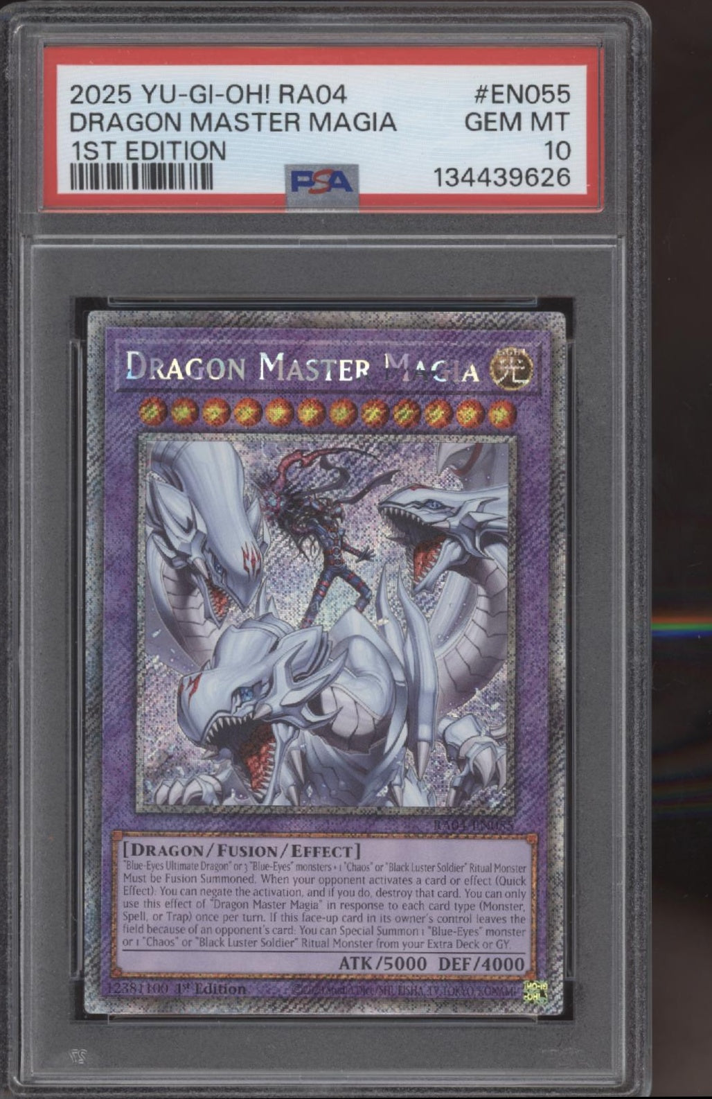 Dragon Master Magia Yu-Gi-Oh! RA04 1st Edition #EN055 PSA 10