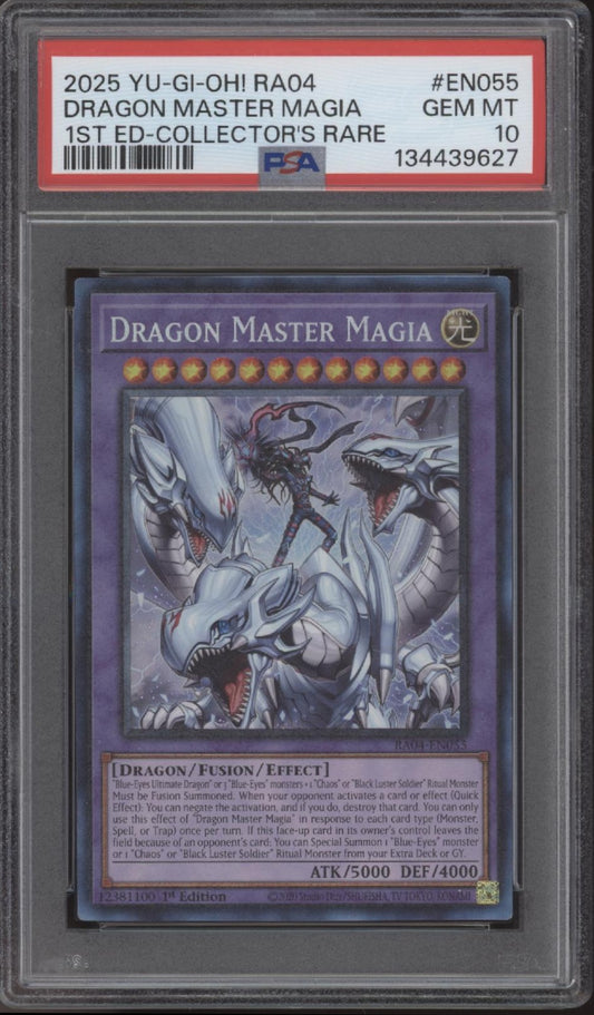 Dragon Master Magia Yu-Gi-Oh! RA04 1st Edition Collector Rare #EN055 PSA 10