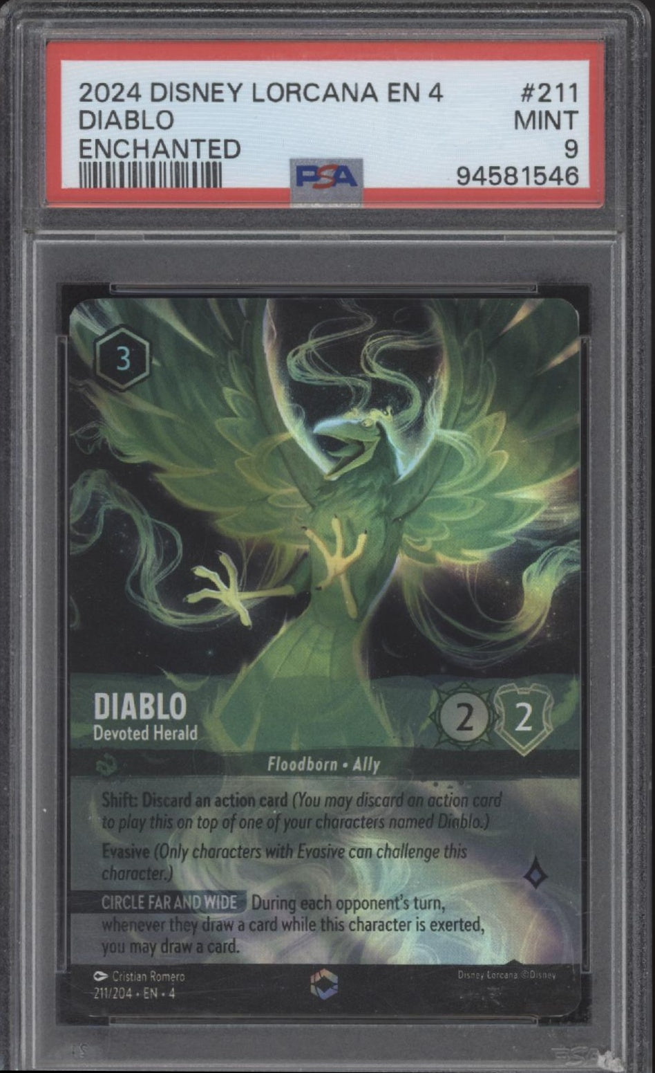 Diablo Disney Lorcana Ursula's Return Enchanted #211 PSA 9 #2