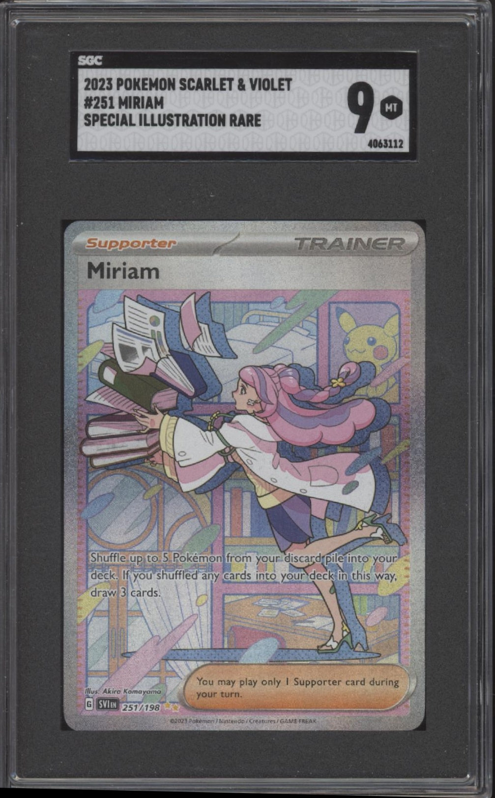 Miriam Pokemon Scarlet & Violet Special Illustration Rare #251 SGC 9